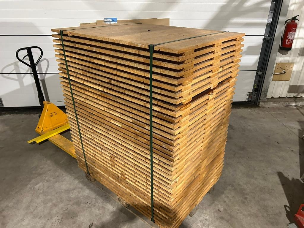 Palletstelling vlonder/pallet stelling legborden 90x126CM, Ophalen, Zo goed als nieuw
