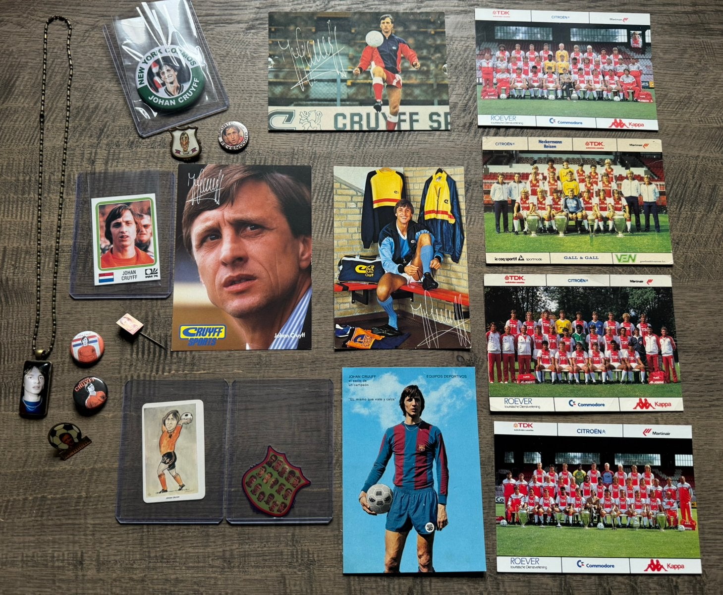 JOhan Cruijff Voetbal 1970/1974 Ajax Barcelona items, Ophalen of Verzenden, Zo goed als nieuw, Poster, Plaatje of Sticker