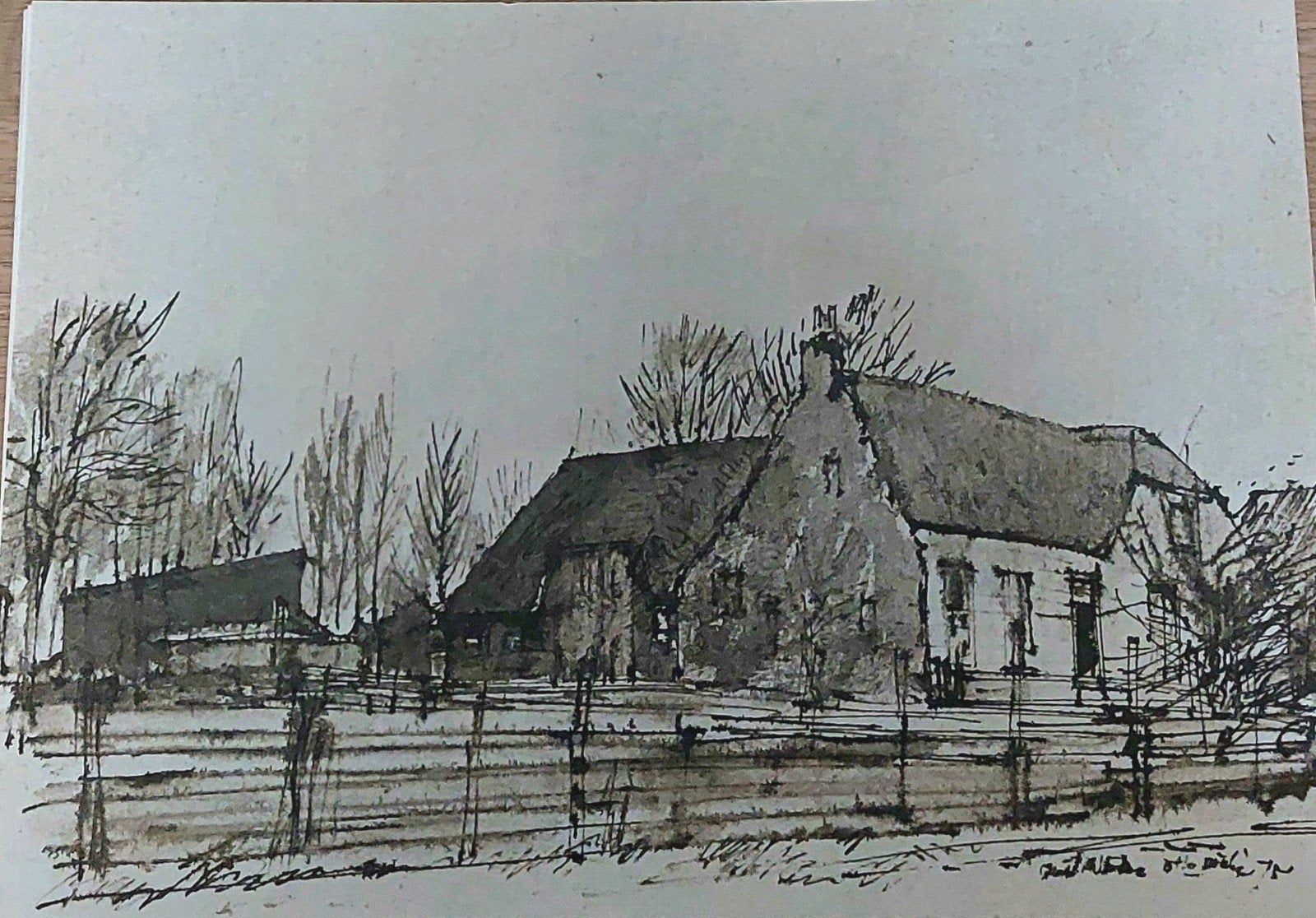 Boerderij in ... Oud Alblas ... Zuid Holland ..., Antiek en Kunst, Ophalen of Verzenden