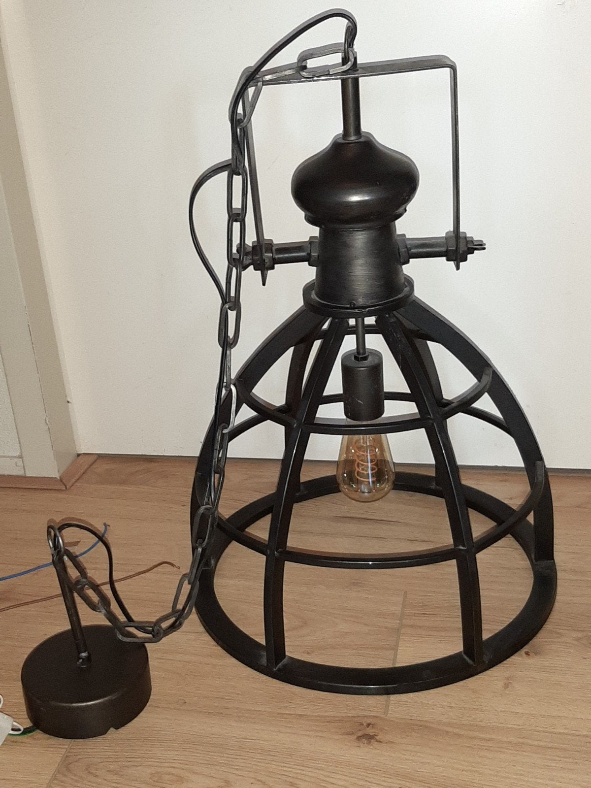 Mooie industriële hanglamp, Ophalen, Zo goed als nieuw, Metaal, Industriël