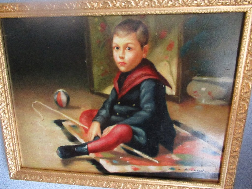 oud schilderij op koper, Antiek en Kunst, Ophalen