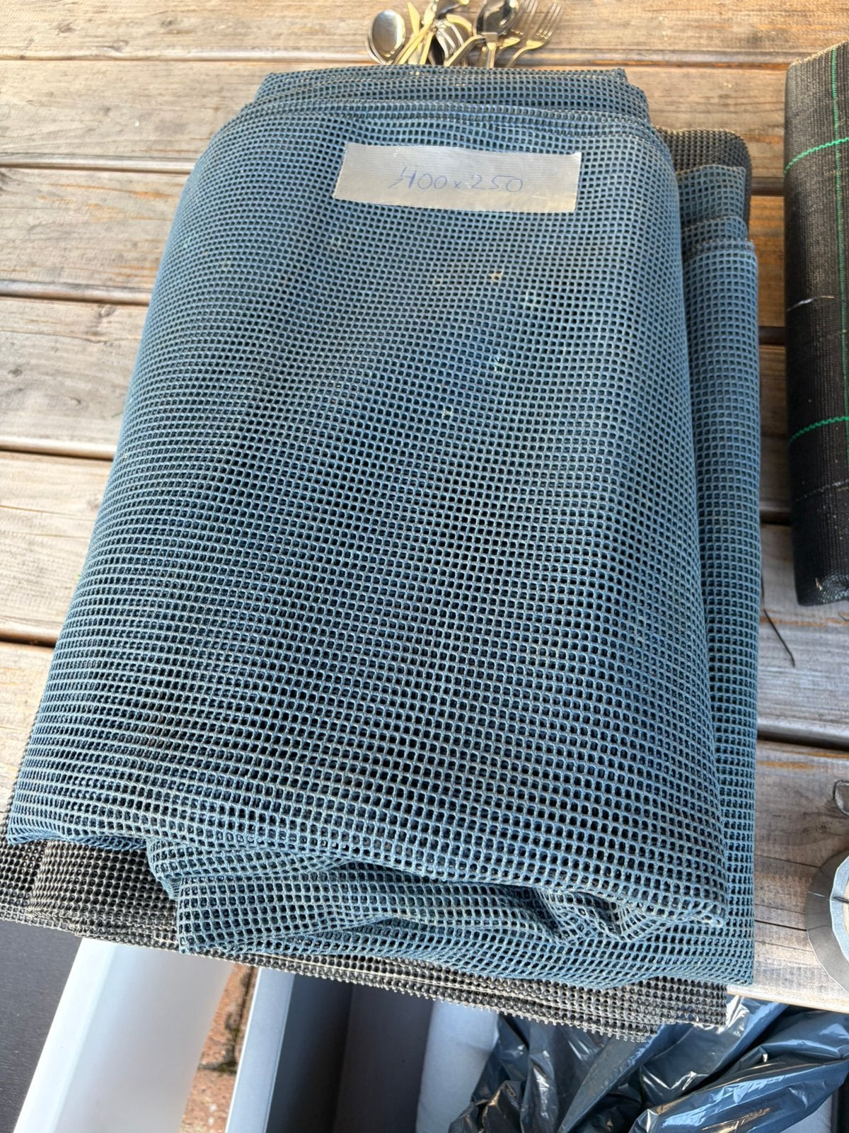 Tenttapijt blauw 4x2,5, Ophalen of Verzenden, Zo goed als nieuw