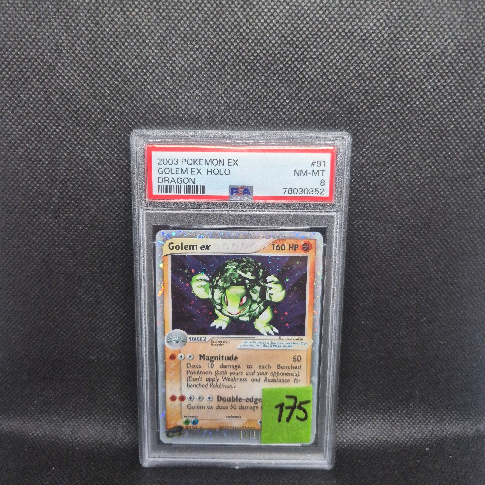 Golem Ex Holo Dragon PSA 8, Ophalen of Verzenden, Zo goed als nieuw