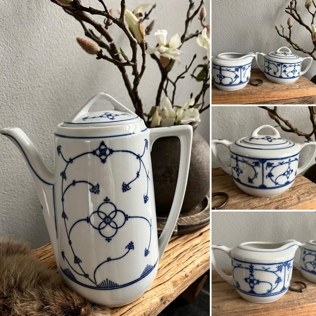 Blau Saks koffiepot en roomstelletje, Ophalen of Verzenden