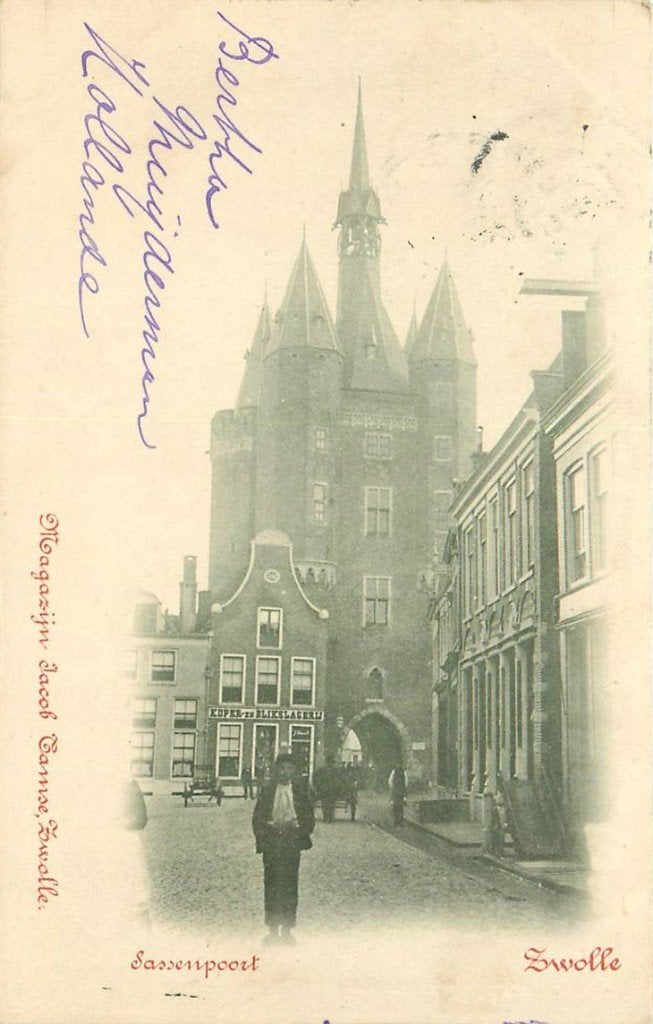 388-169-017 Zwolle Sassenpoort, Ophalen of Verzenden, Voor 1920, Overijssel