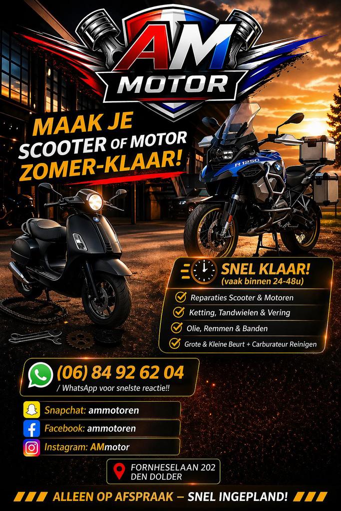 Motor & scooter Service, Doe-het-zelf en Verbouw, Motoren, Ophalen of Verzenden