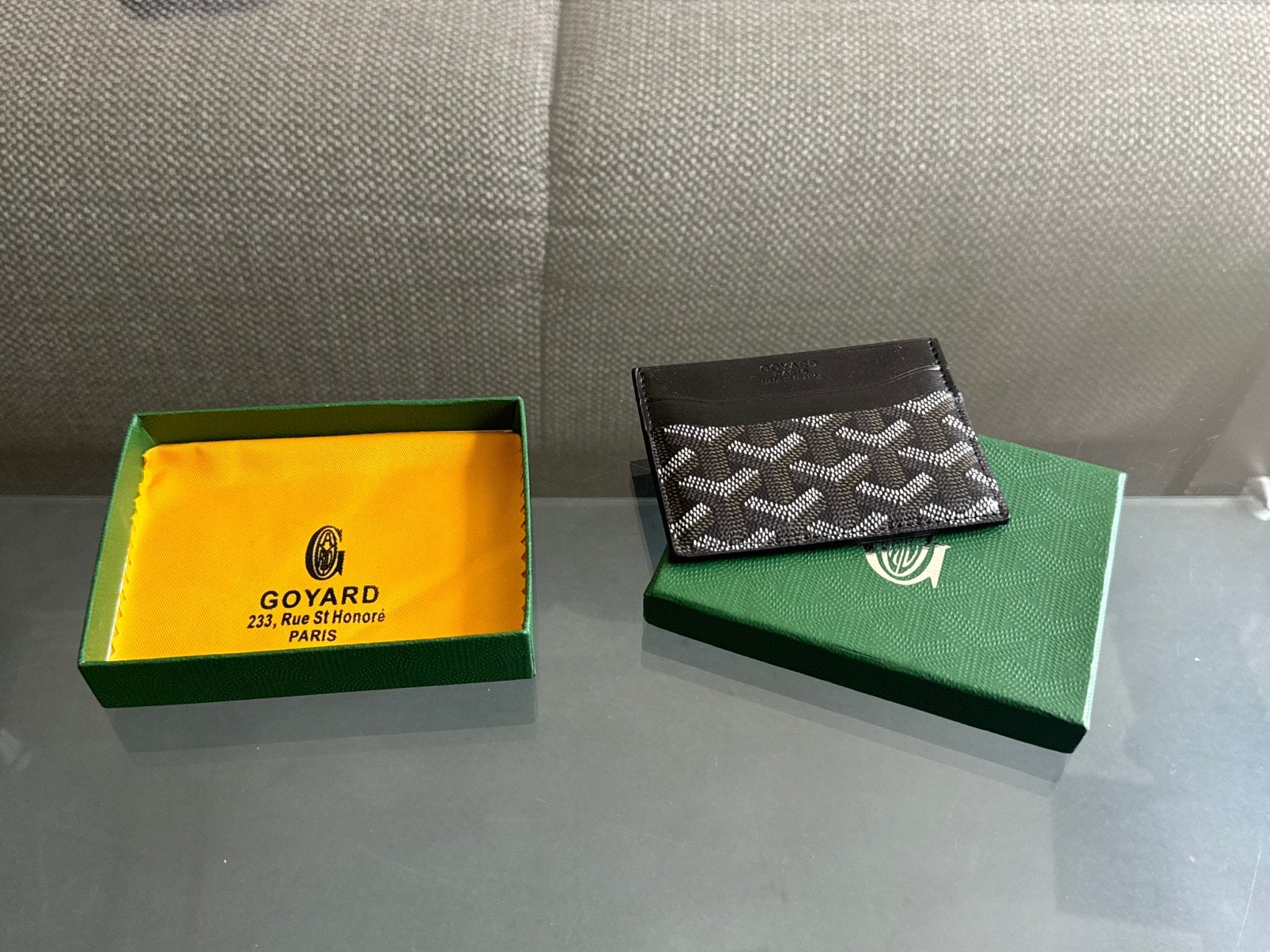 Zwarte goyard cardholder, Verzenden, Zo goed als nieuw