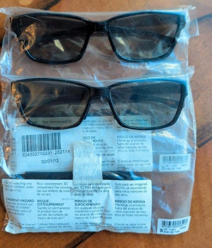 Philips 3D bril type TP Vision 313918771901 PTA416/00, Audio, Tv en Foto, Televisie-accessoires, Ophalen of Verzenden