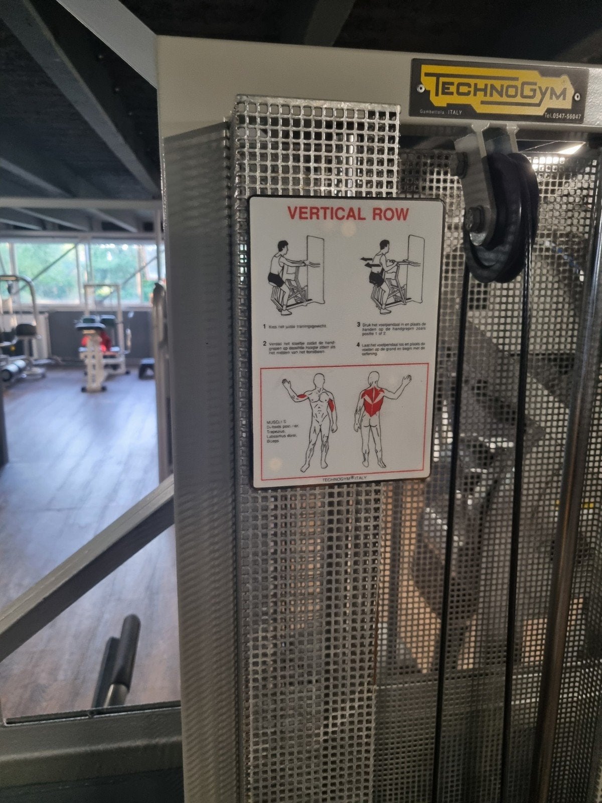 Technogym Vertical Row Krachtstation, Gebruikt, Armen, Krachtstation, Ophalen of Verzenden