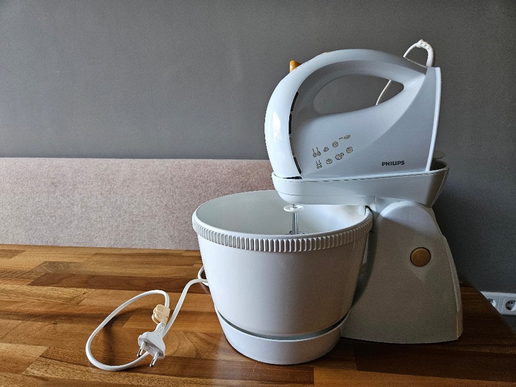 Philips handmixer met roterende mengkom, Witgoed en Apparatuur, Keukenmixers, Gebruikt, 3 snelheden of meer, Ophalen of Verzenden