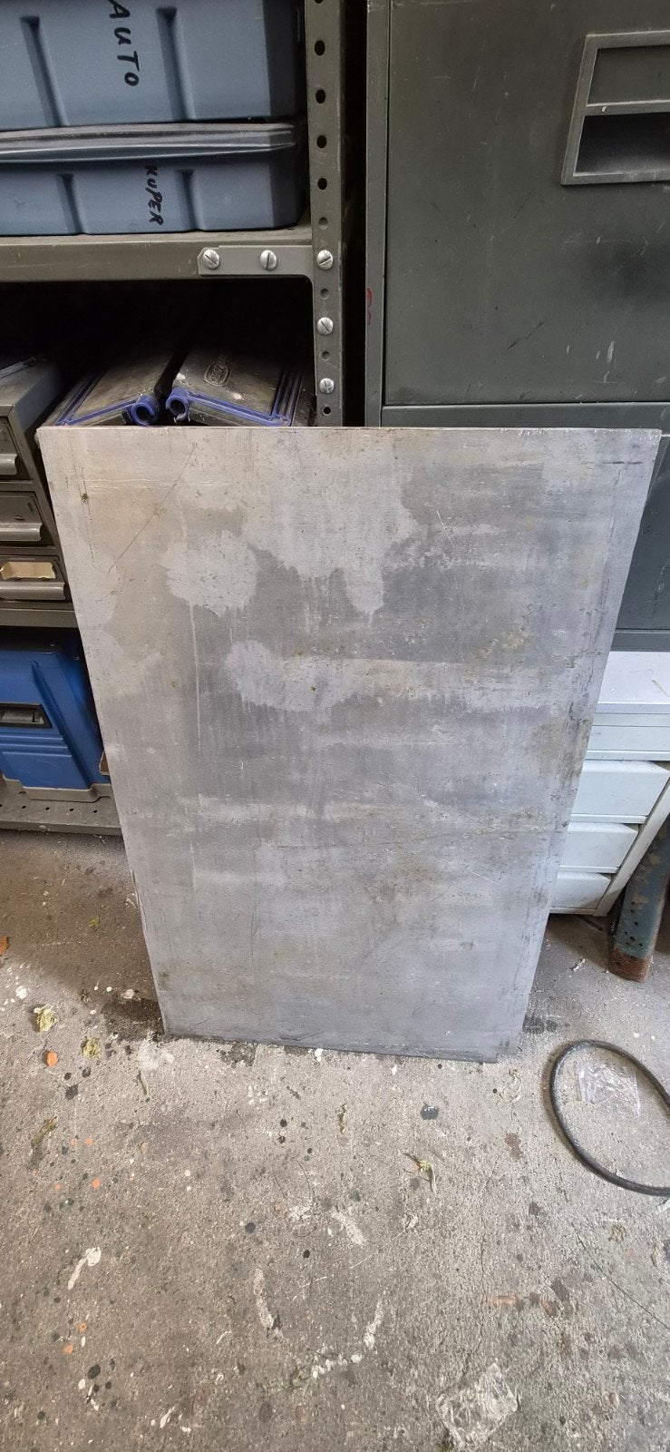Aluminium plaat recht 600x970x13mm, Ophalen, Gebruikt, Aluminium