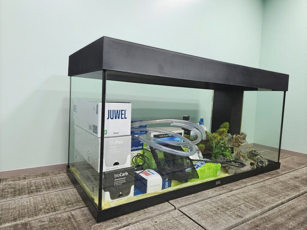 AQUARIUM JUWEL Rio 180L Vrijwel nieuw en met alle toebehoren, Ophalen, Inclusief deksel, Juwel, Gevuld zoetwateraquarium