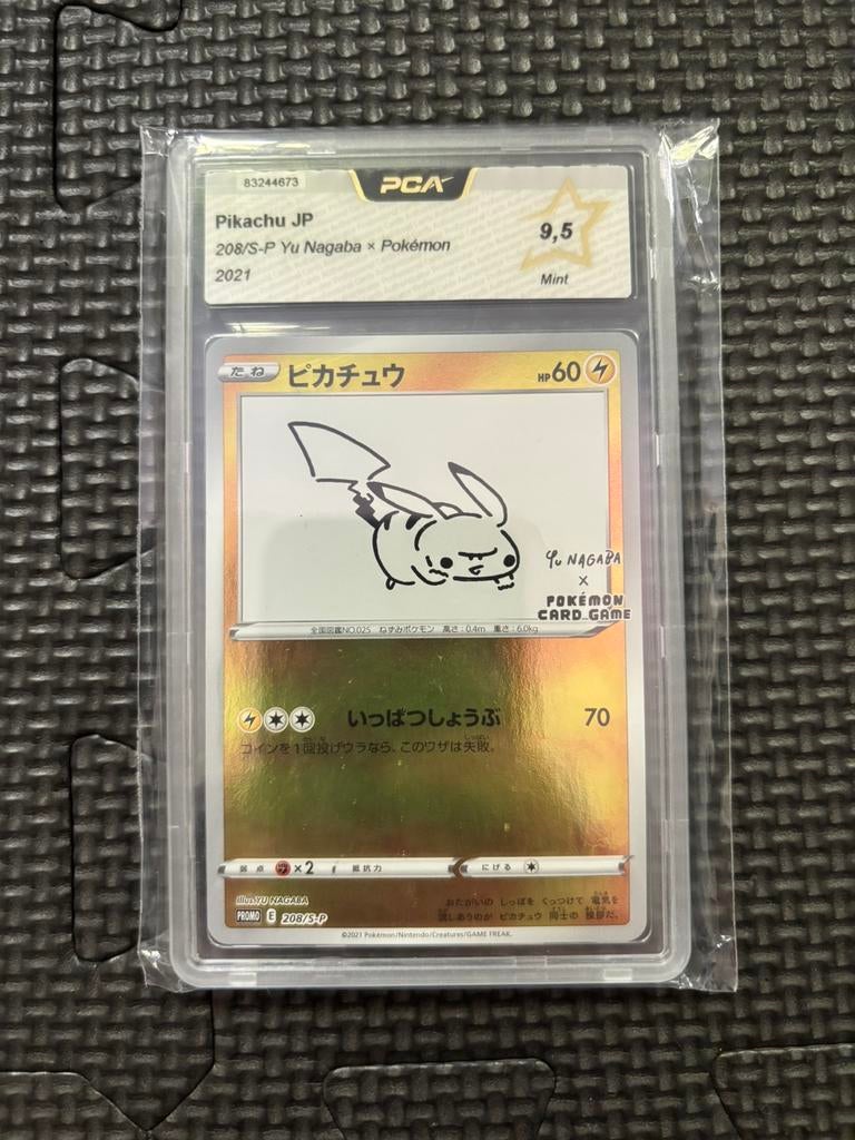 Pikachu Yu Nagaba PCA 9,5, Ophalen of Verzenden, Zo goed als nieuw, Booster