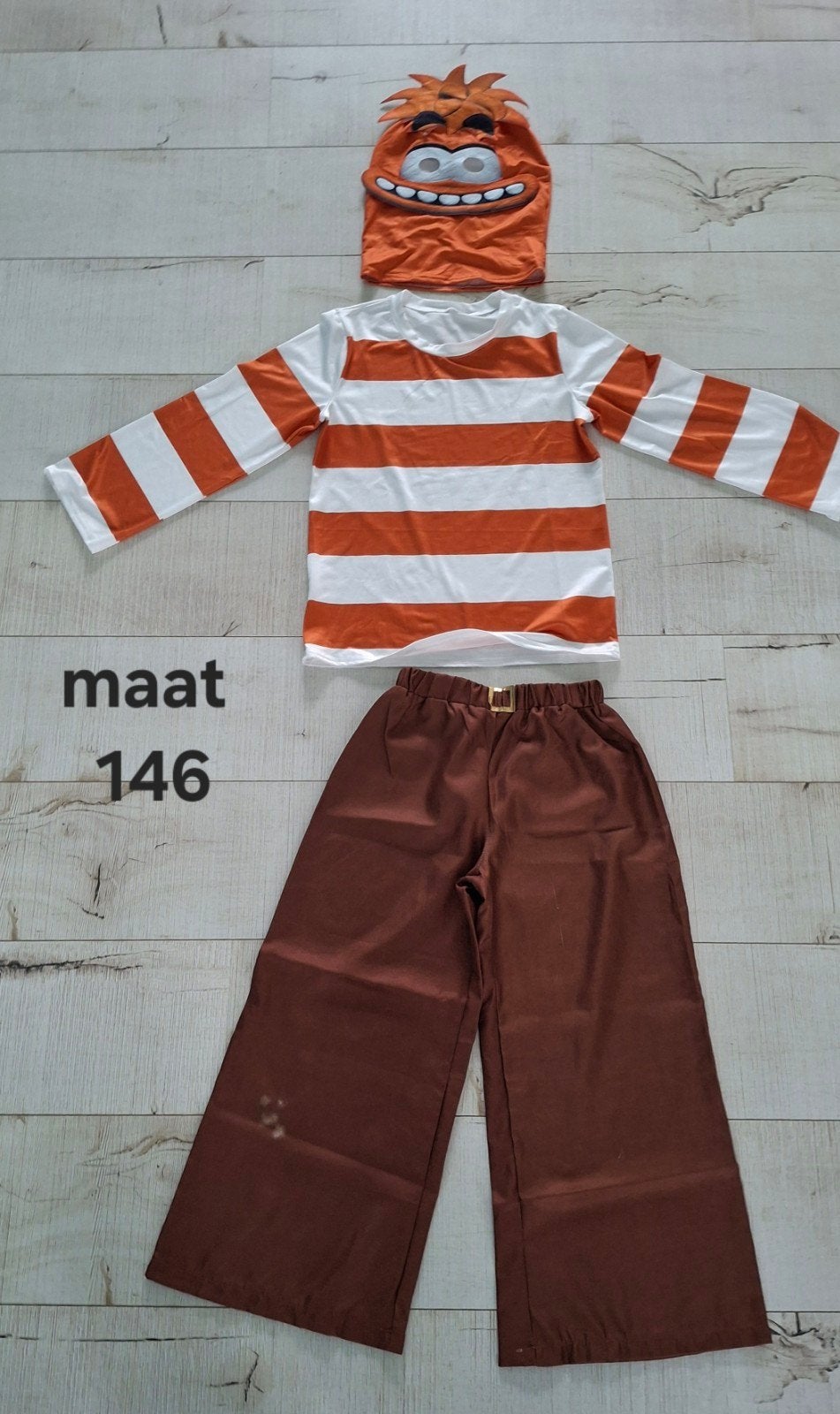 Inside Out 2 Angst Verkleedpak - Maat 146, Ophalen of Verzenden, Zo goed als nieuw, 146 t/m 152, Jongen of Meisje