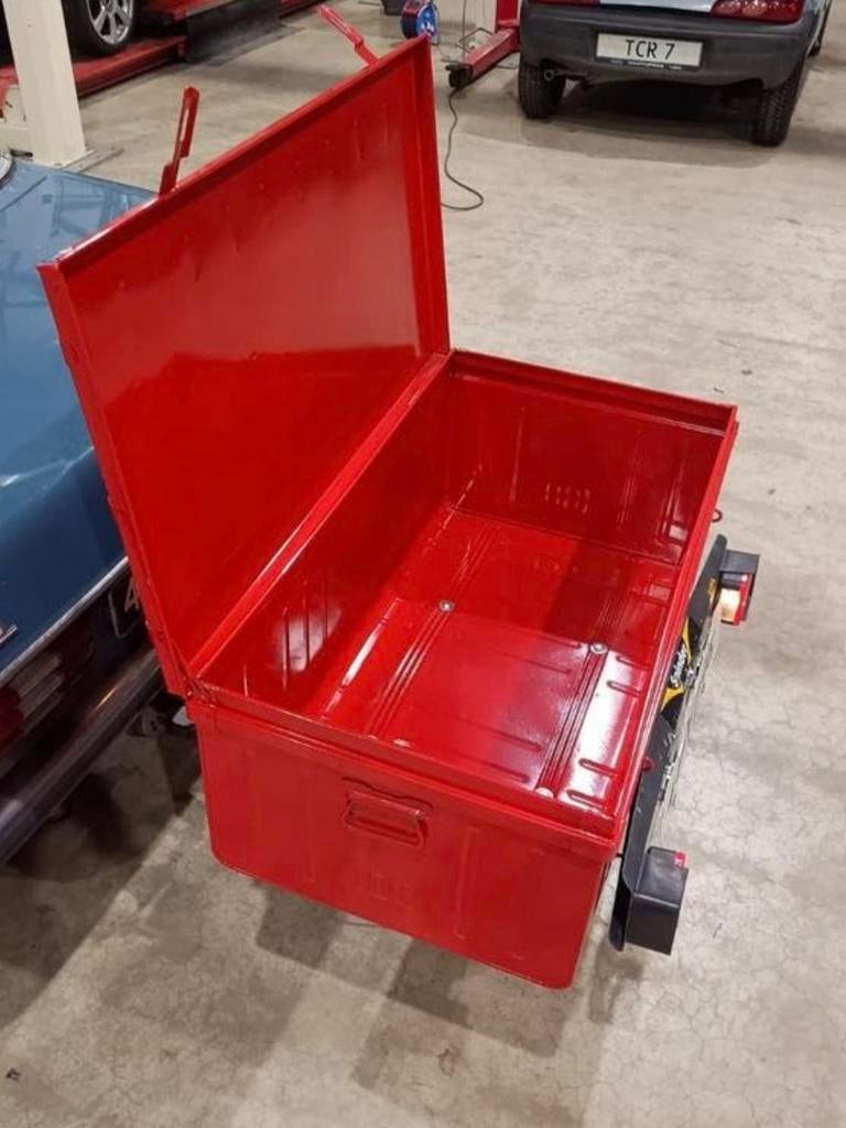 Kantelbare trekhaakkoffer - Grote metalen kist 175L, Ophalen, Gebruikt