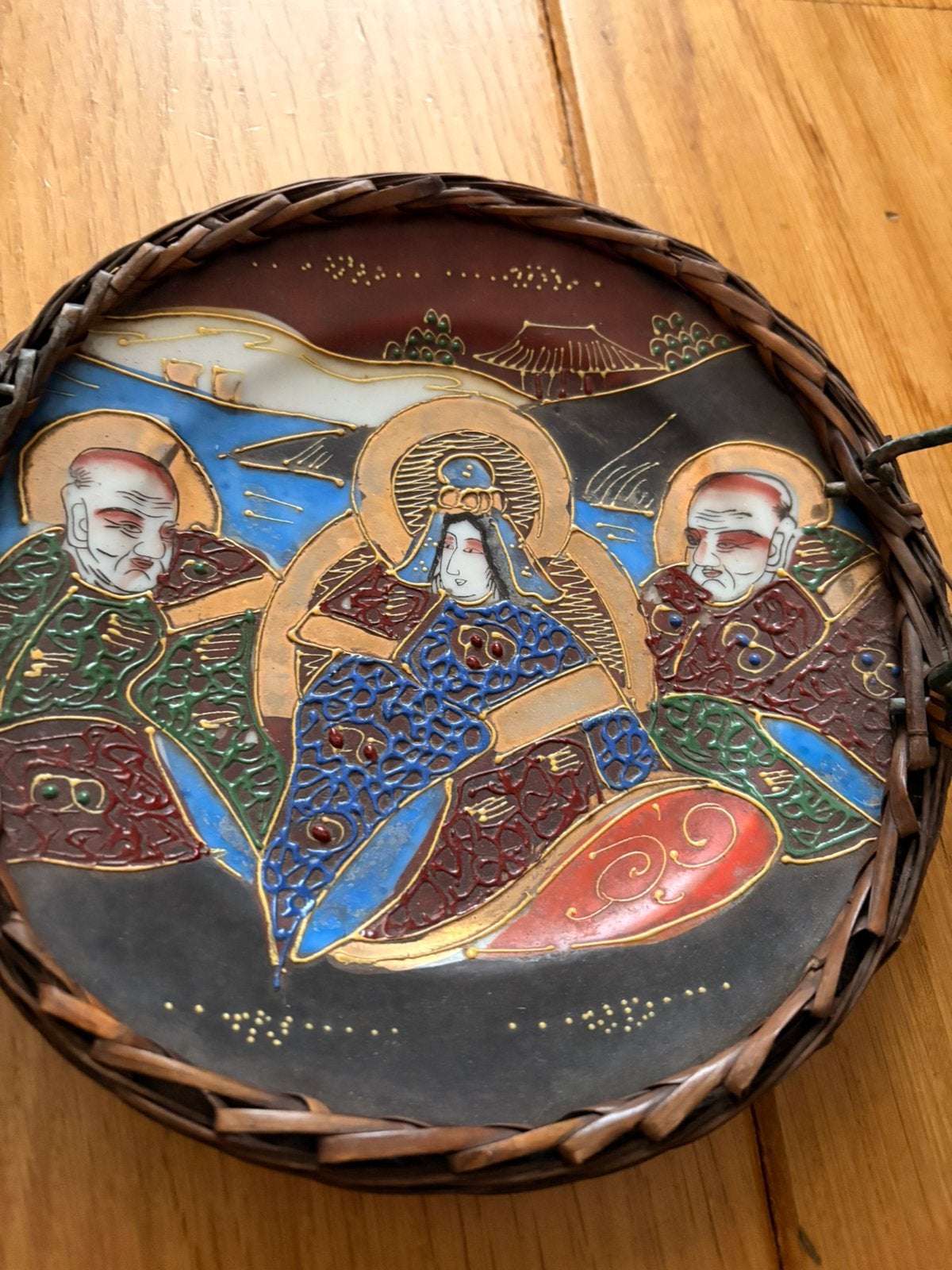 Antiek Japans Satsuma porselein bordje, Ophalen of Verzenden