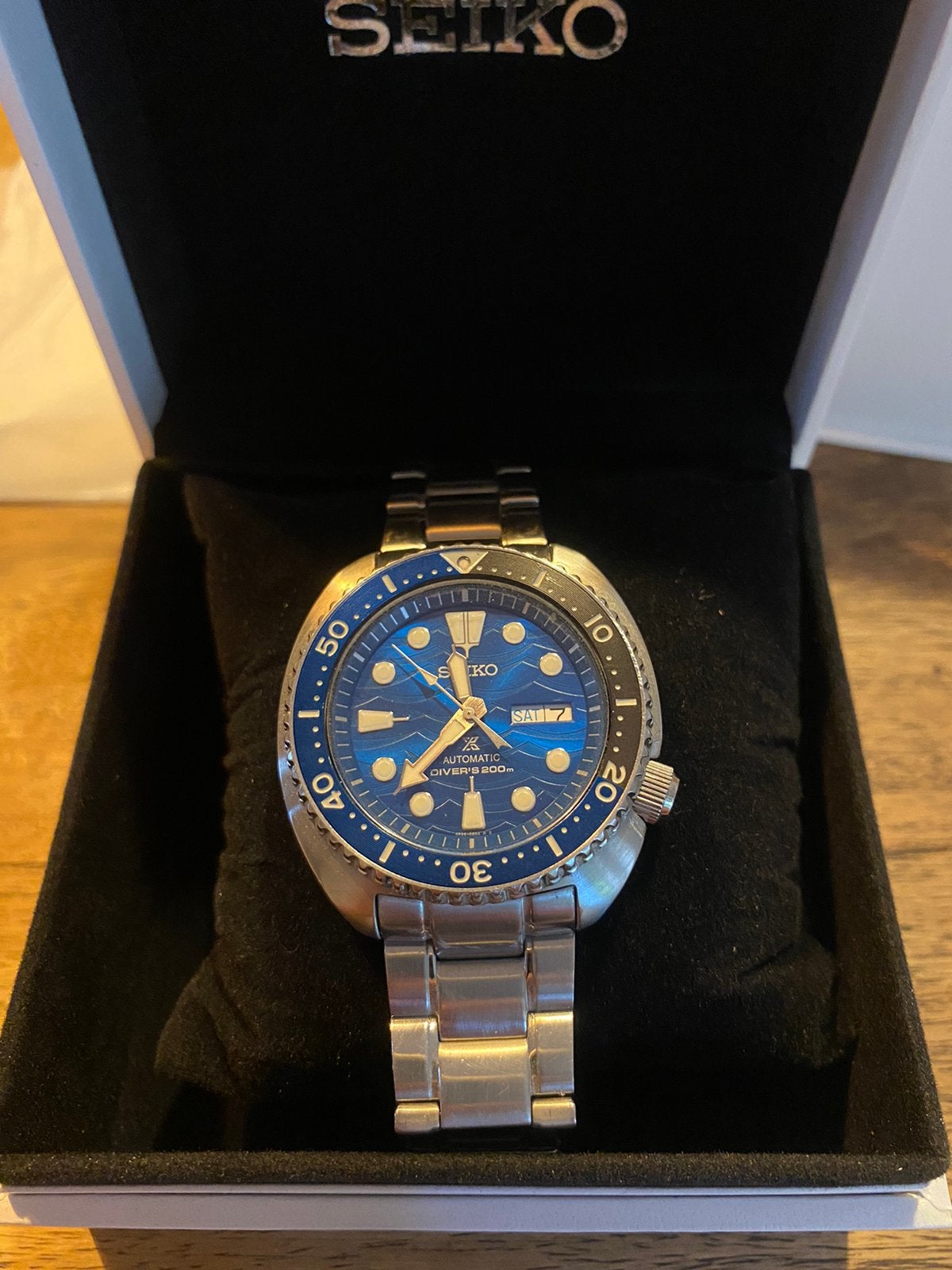 Seiko Turtle, Save the Ocean Great White automatisch, Sieraden, Tassen en Uiterlijk, Horloges | Heren, Ophalen of Verzenden, Zo goed als nieuw