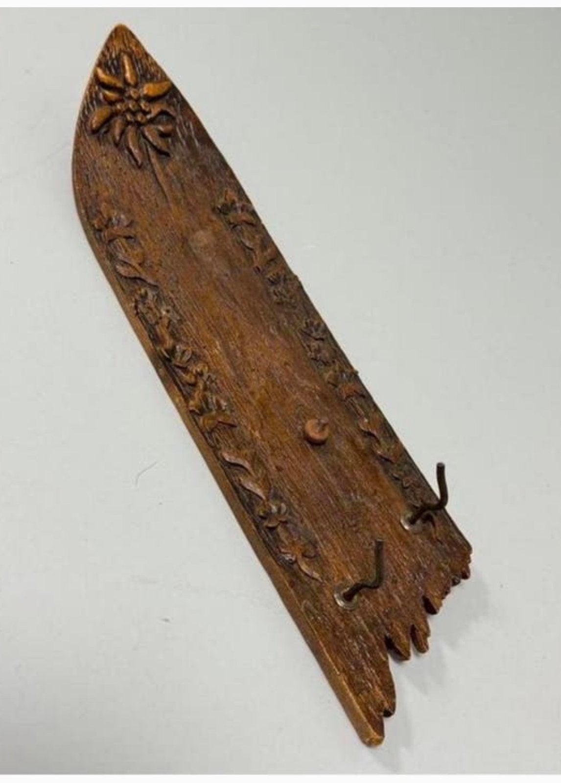 Antiek antieke hout houten Surfplank kapstok sleutelophanger, Ophalen of Verzenden