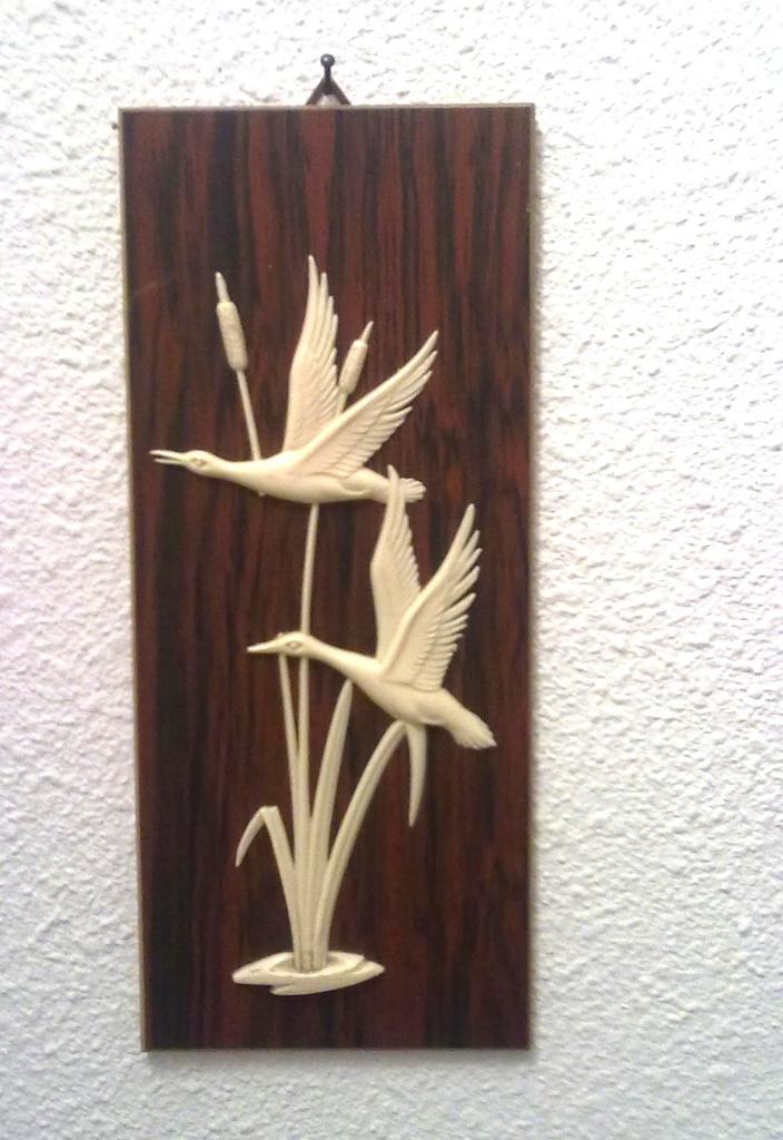 retro vintage mid century houten wand hanger decoratie, Gebruikt, Wandhanger, Hout, Vintage