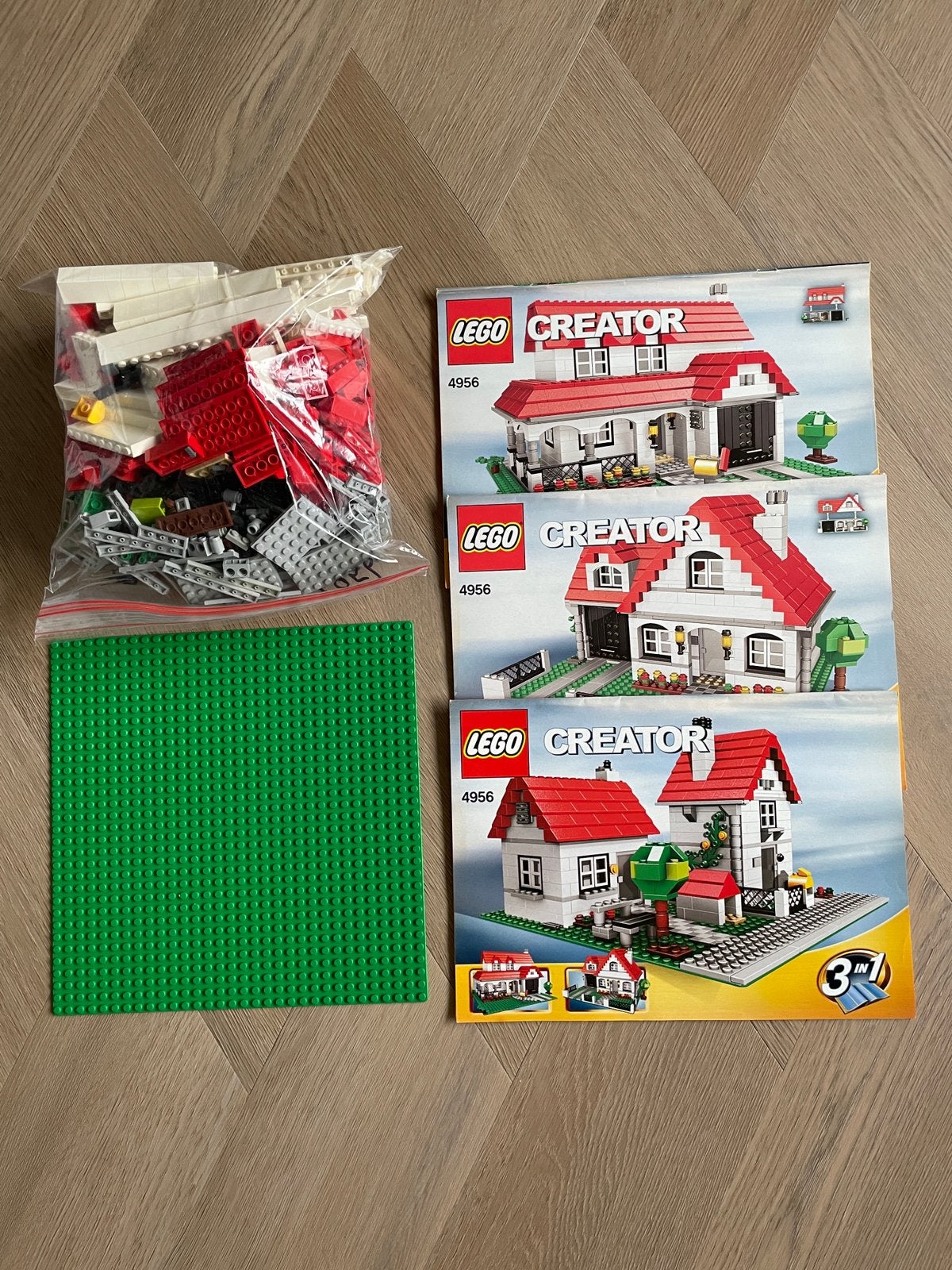 Lego creator 4956 huis 3in1, Lego, Ophalen of Verzenden, Zo goed als nieuw, Inclusief instructies