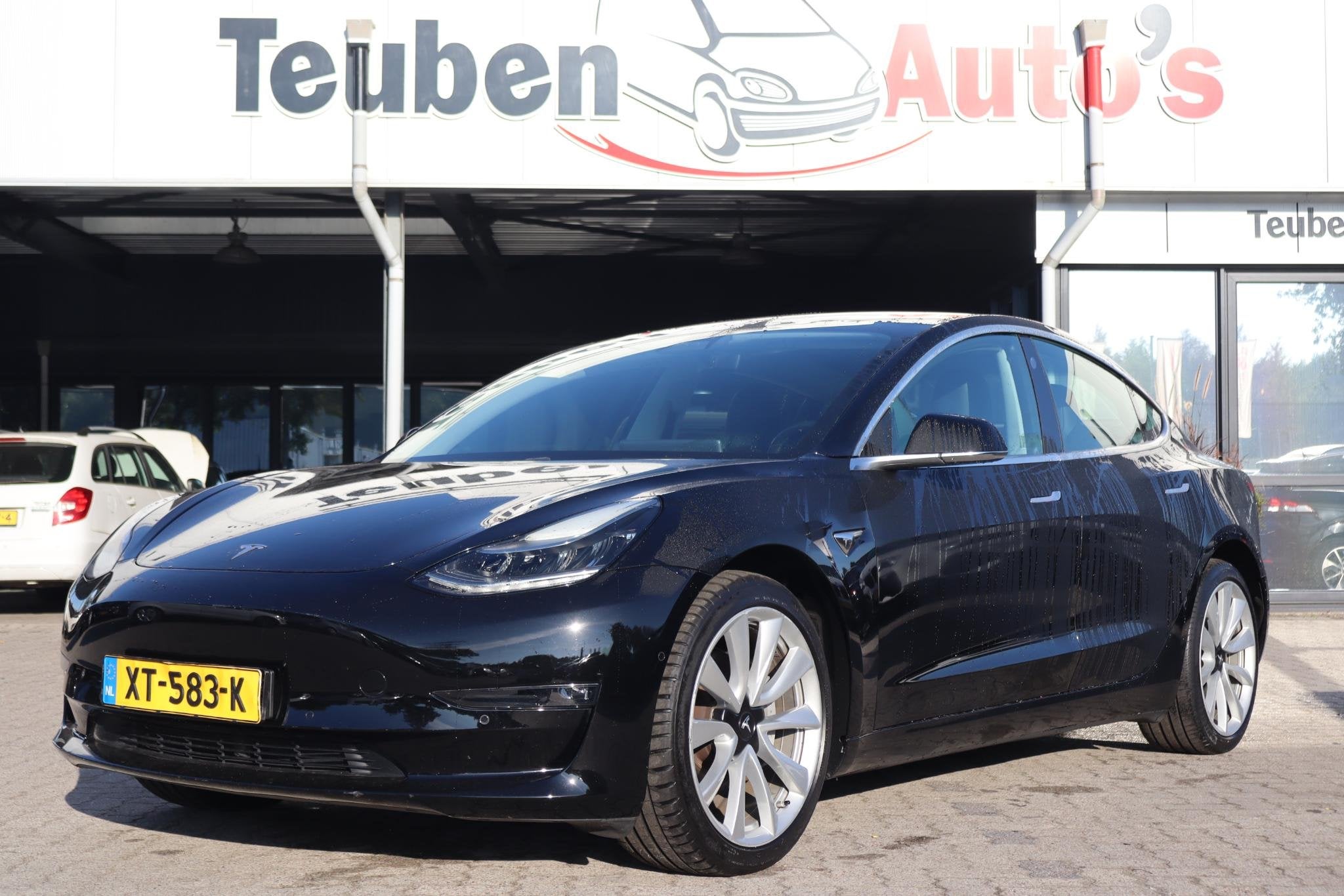 Tesla Model 3 Long Range AWD 75 kWh | SOH 87,7% | Lichtmetal, Auto's, Automaat, Stof, Zwart, Origineel Nederlands