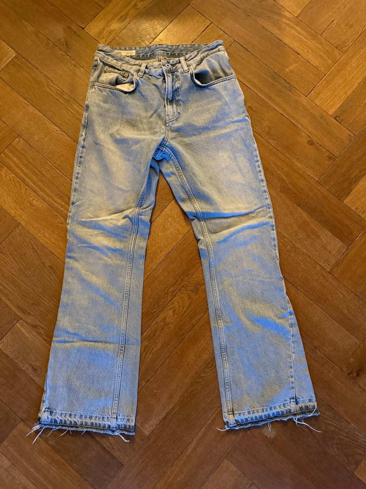Blauwe Zara flaire jeans maat 38, Kleding | Dames, Ophalen of Verzenden, Gedragen, Maat 38/40 (M), Blauw