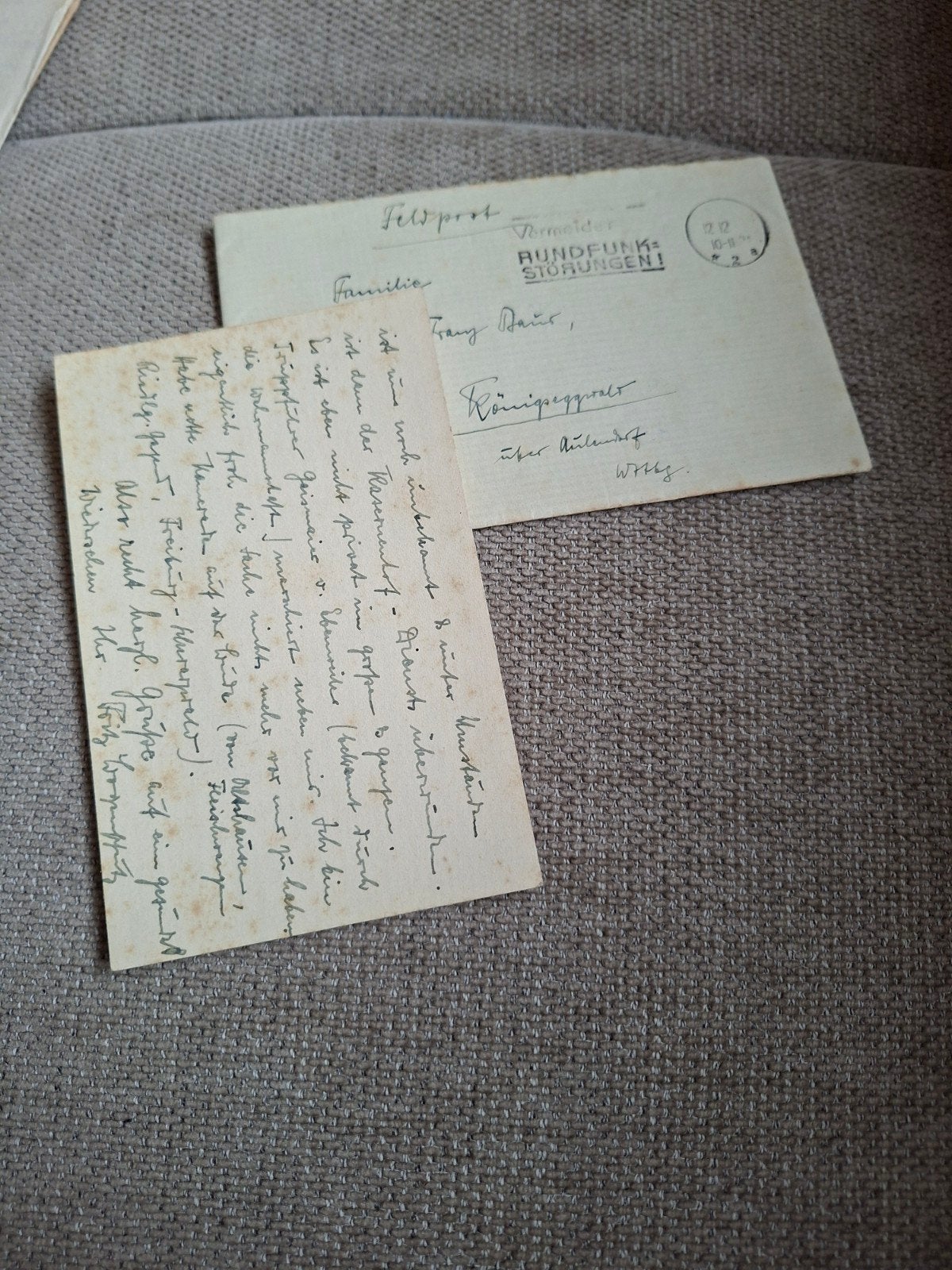 ww2 wo2 Duitse feldpost stab bau bataillon, Verzamelen, Ophalen of Verzenden, Duitsland