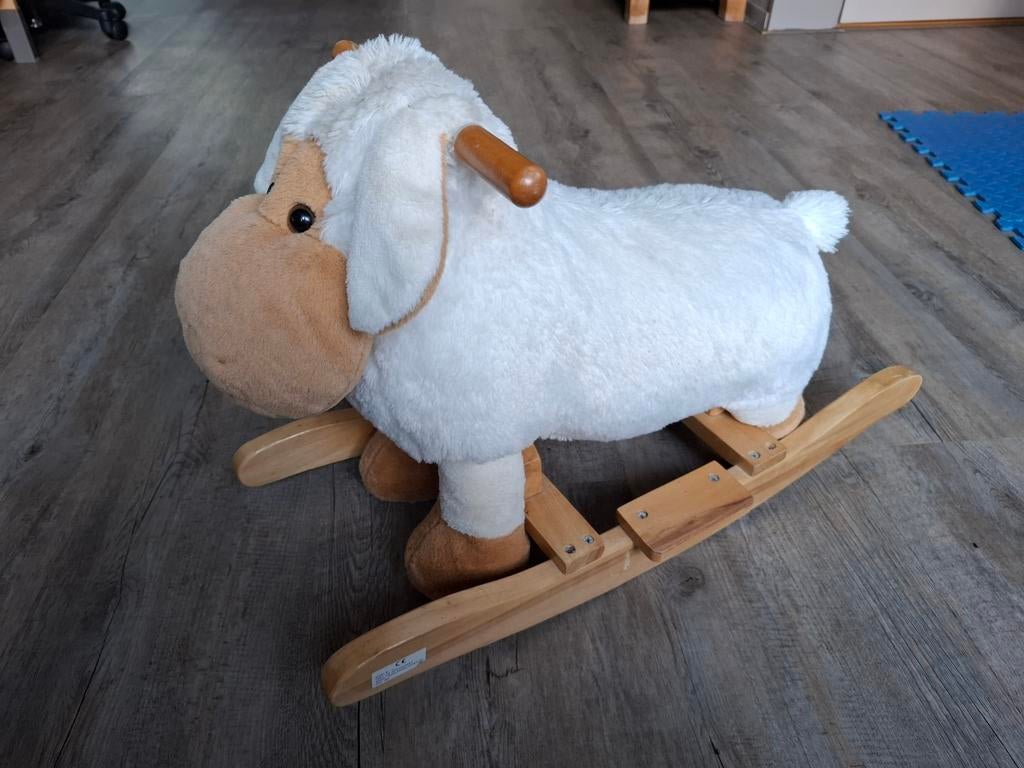 Schattig schaap schommelpaard voor kinderen, Ophalen of Verzenden, Zo goed als nieuw, Jongen of Meisje