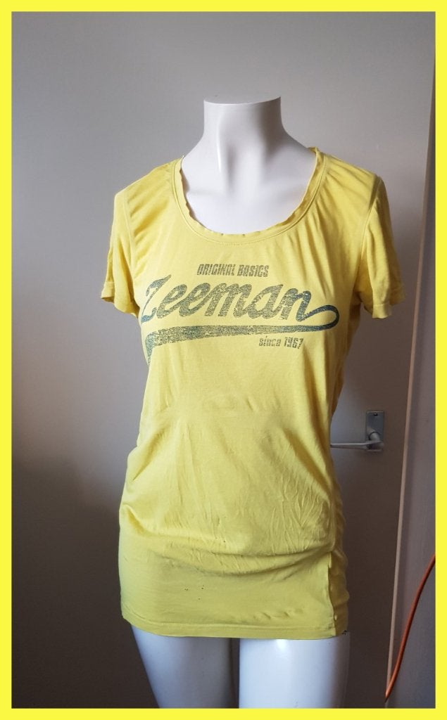 Geel T-shirt Zeeman maat 36, Geel, Ophalen of Verzenden, Korte mouw, Maat 36 (S)