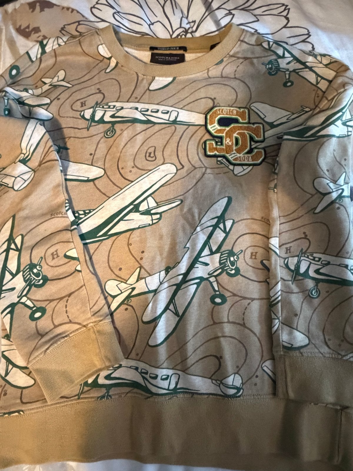 Scotch & Soda trui met vliegtuigprint en H&M Star Wars hoodi, Ophalen of Verzenden, Gedragen, Maat 48/50 (M), Meerkleurig