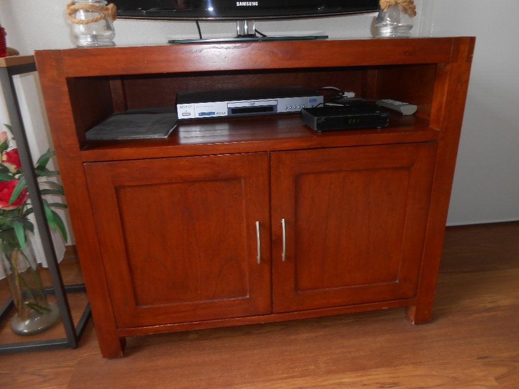 Mooi tv meubel 95 x 55 x 80 Meranti hout, Huis en Inrichting, Ophalen, Gebruikt, 50 tot 100 cm, Minder dan 100 cm