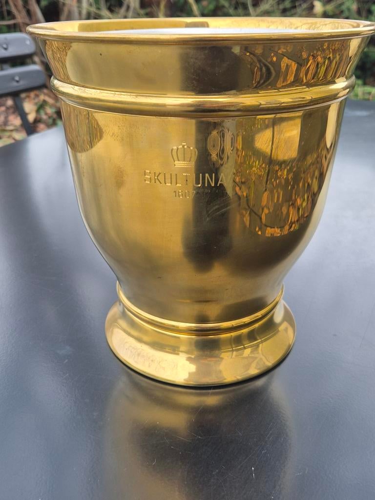 Skultuna 1607 Messing champagne wijnkoeler, Ophalen of Verzenden