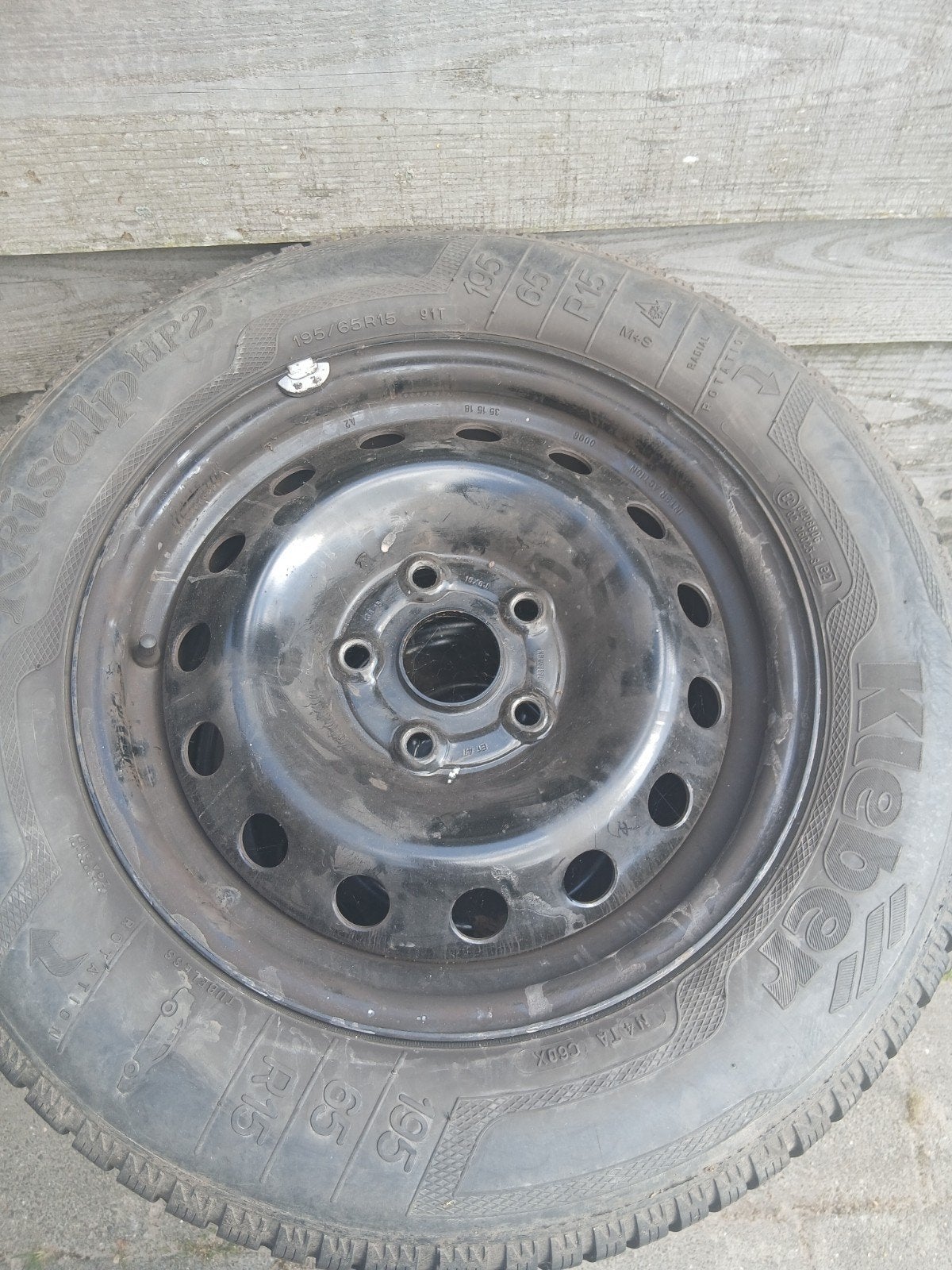 Skoda winterbanden met stalen velg 195/65 R15, Ophalen of Verzenden, Gebruikt