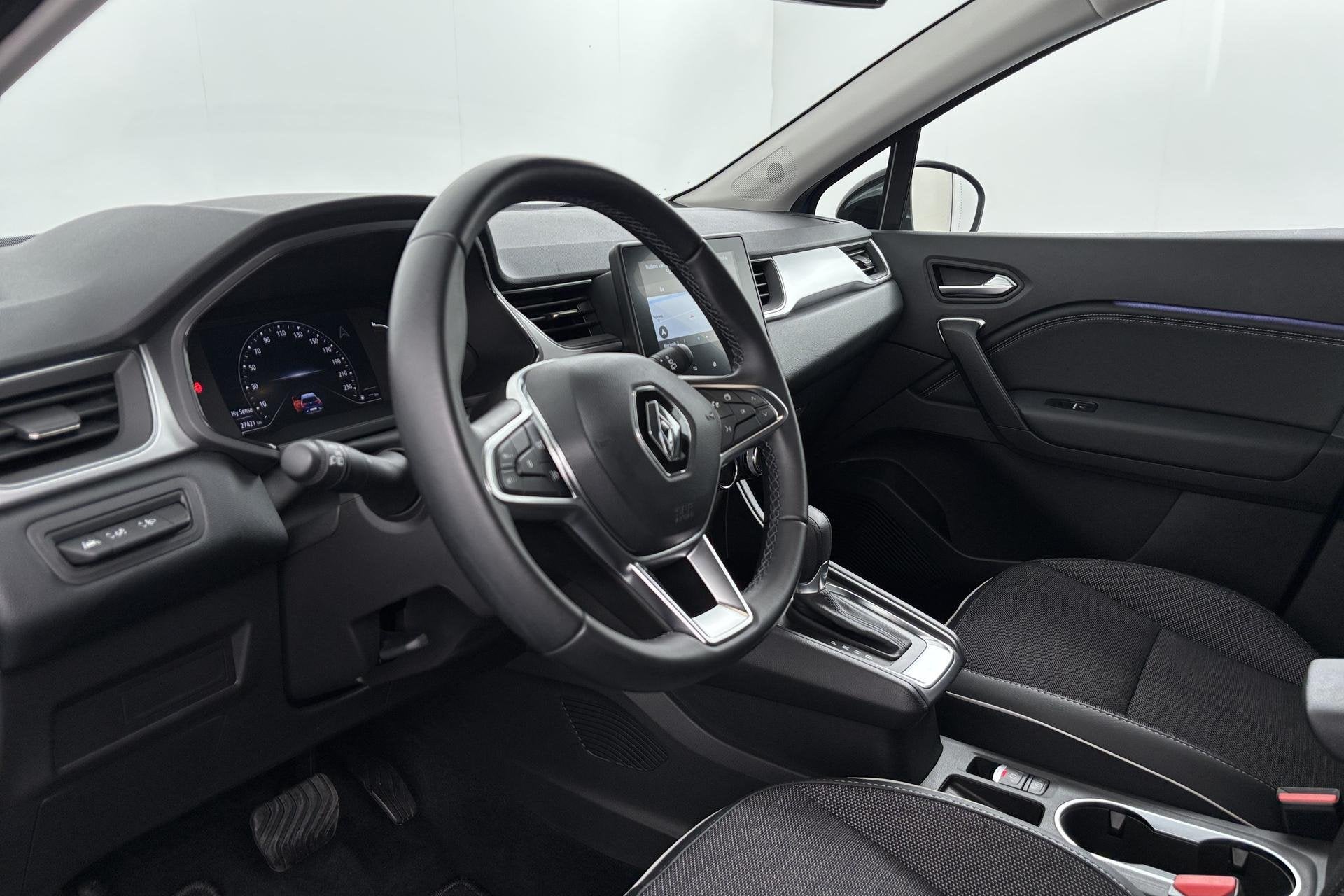 Renault Captur 1.3 TCe 140 Intens Rijden met rijhulpsystemen, Auto's, Gebruikt, 4 cilinders, Blauw, Leder en Stof
