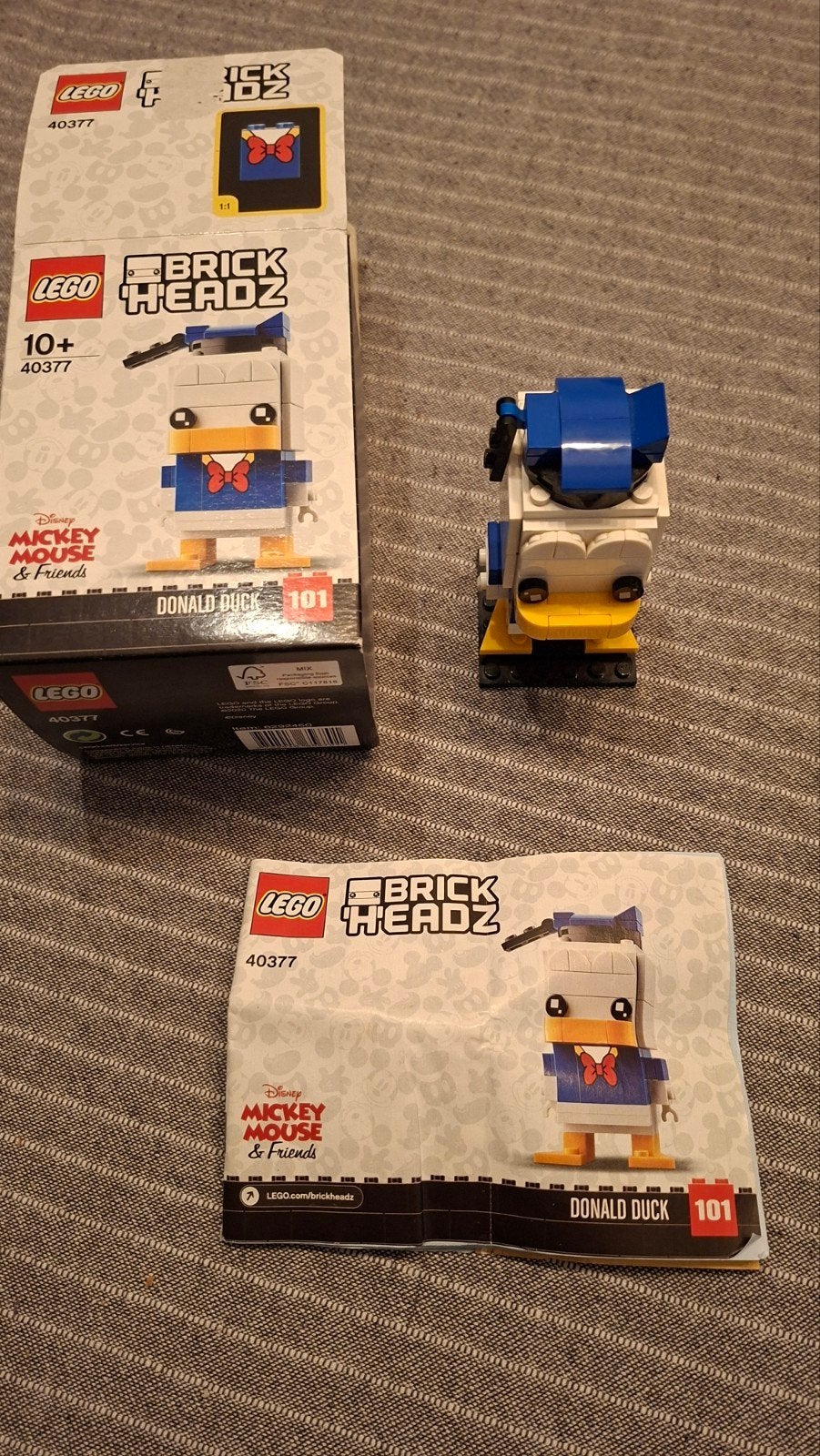 LEGO Brick Headz 40377 Donald Duck - Zo goed als nieuw, Ophalen of Verzenden, Zo goed als nieuw