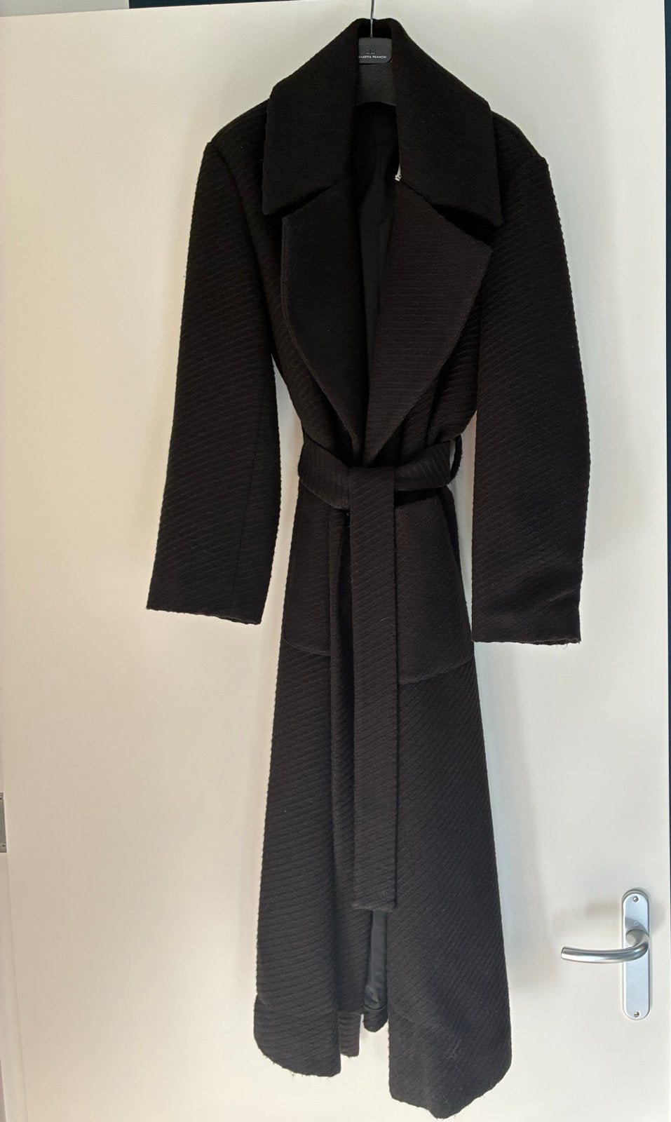Shirtaporter Olga P. winterjas - Maat It.44 Nld M 38, Kleding | Dames, Verzenden, Zo goed als nieuw, Maat 38/40 (M), Zwart
