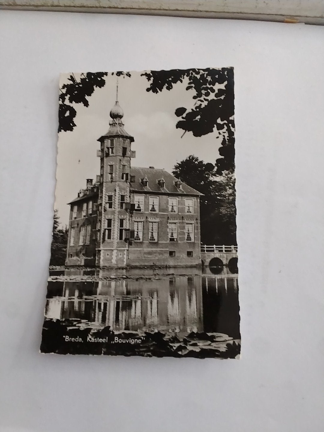 Oude Ansichtkaart Breda Kasteel Bouvigne 1959, Ophalen of Verzenden, 1940 tot 1960, Gelopen, Noord-Brabant