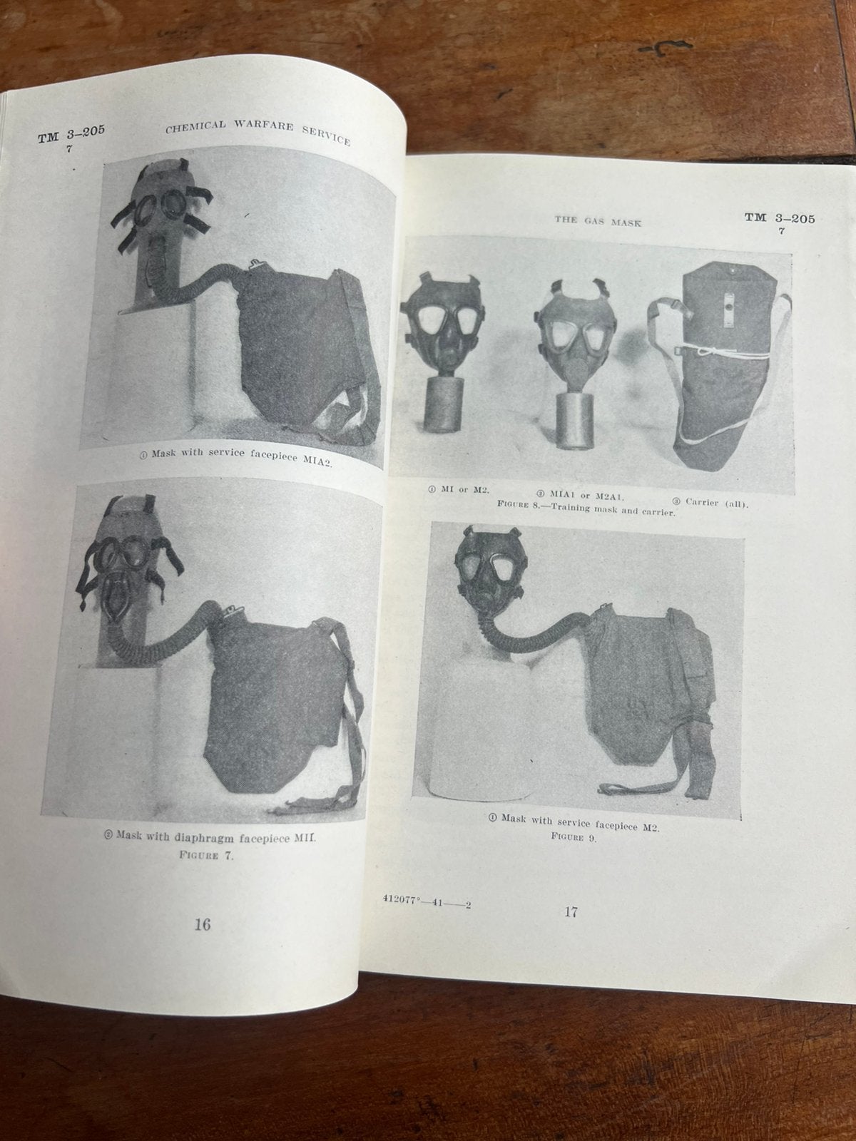 WO2 Amerikaans gasmasker technisch voorschrift type reparati, Verzamelen, Amerika, Verzenden, Boek of Tijdschrift