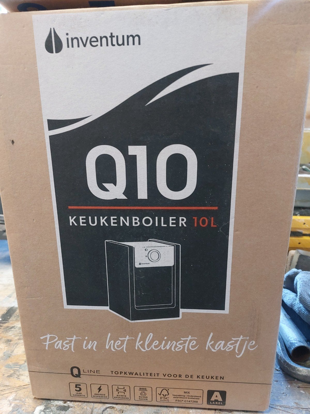 Inventum Q10 Keukenboiler 10L Nieuw in doos met aansluitset, Nieuw, Minder dan 3 jaar oud, Minder dan 20 liter, Boiler