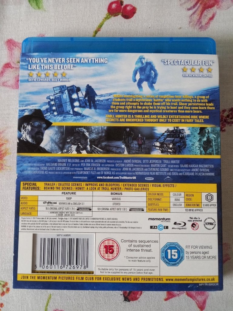 Bluray Trollhunter, Cd's en Dvd's, Film, Actie, Ophalen of Verzenden, Zo goed als nieuw