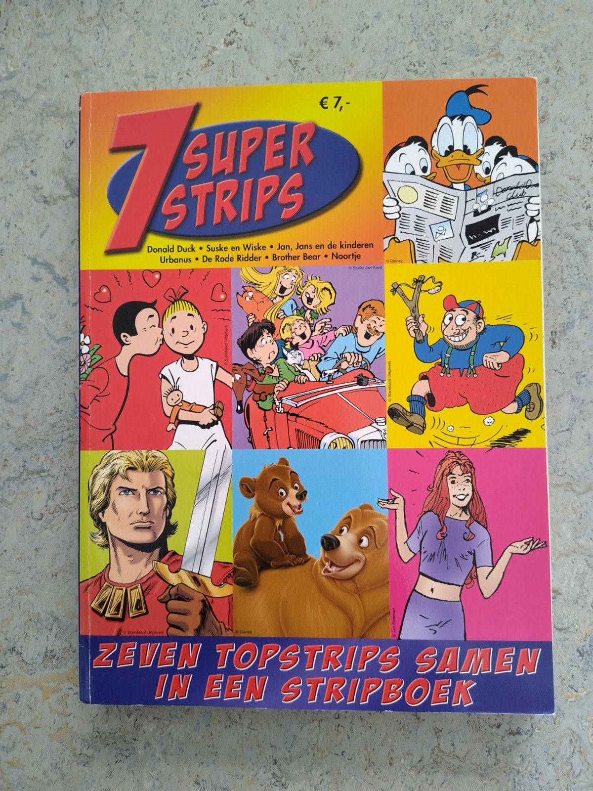 7 Super Strips: Donald Duck, Suske en Wiske, Jan, Jans, Boeken, Stripboeken, Meerdere stripboeken, Ophalen of Verzenden, Gelezen