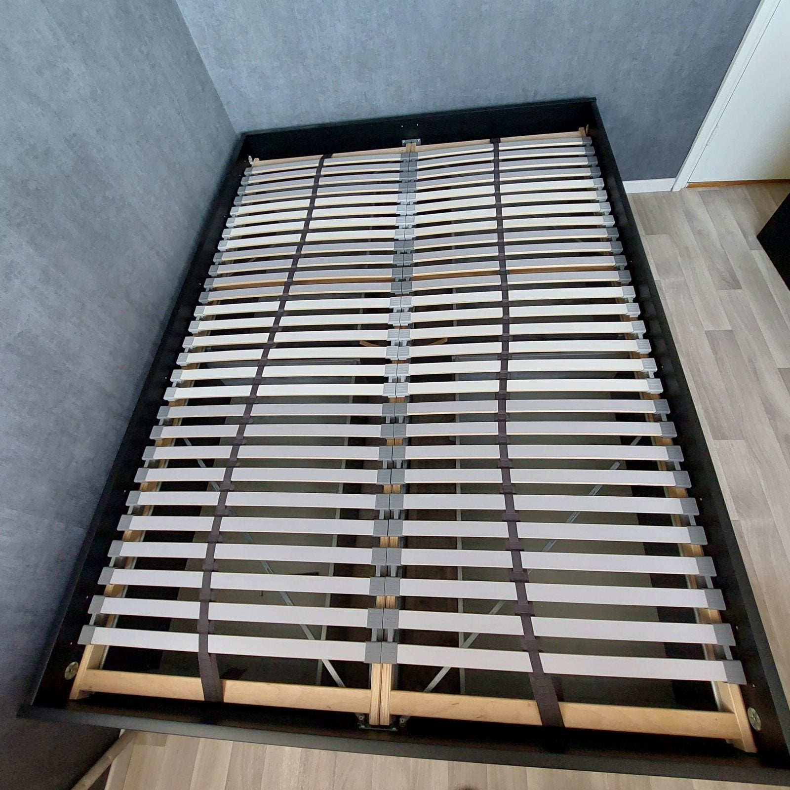 Brimnes tweepersoonsbed met 4 lades, Ophalen, Gebruikt, Zwart, Tweepersoons