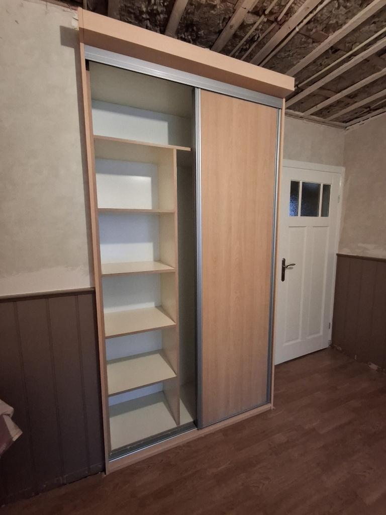 Kast met schuifdeuren, Huis en Inrichting, Ophalen, Gebruikt, 100 tot 150 cm, 200 cm of meer
