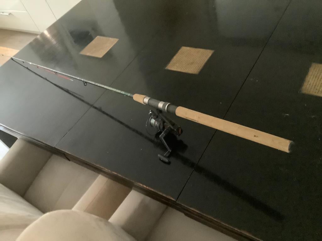 werphengel x-Citer matchpicker 3539 215 + molen, Watersport en Boten, Hengelsport | Roofvissen, Ophalen, Zo goed als nieuw, Werphengel