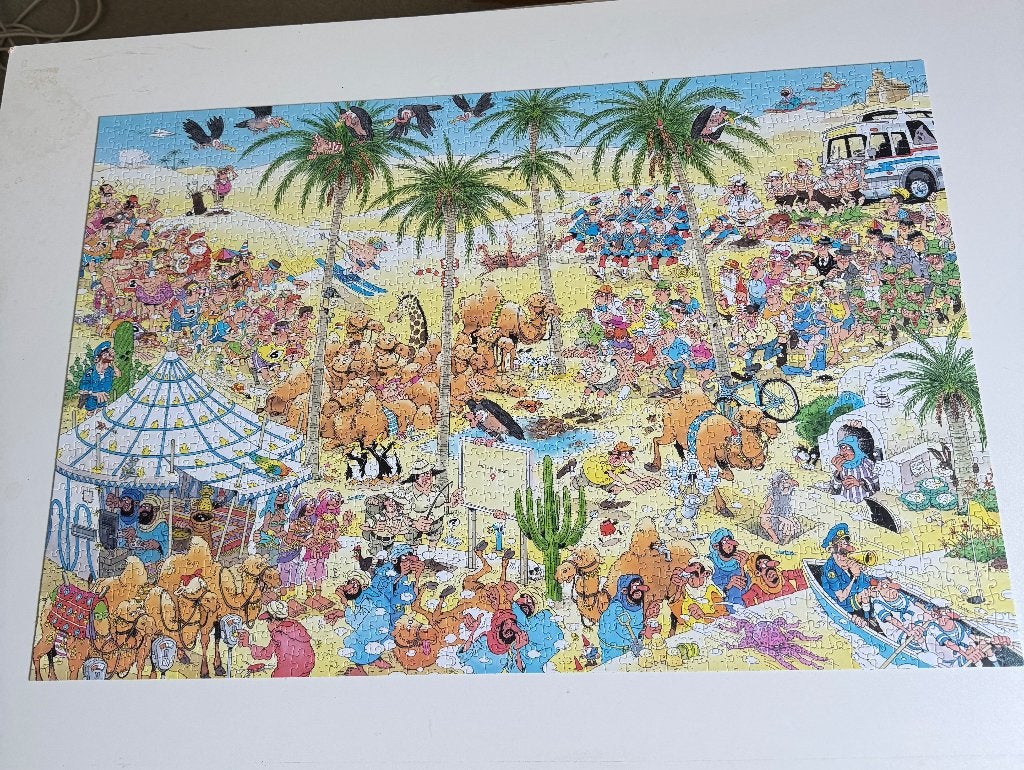 Jan van Haasteren De Oase, Ophalen of Verzenden, 500 t/m 1500 stukjes, Zo goed als nieuw, Legpuzzel