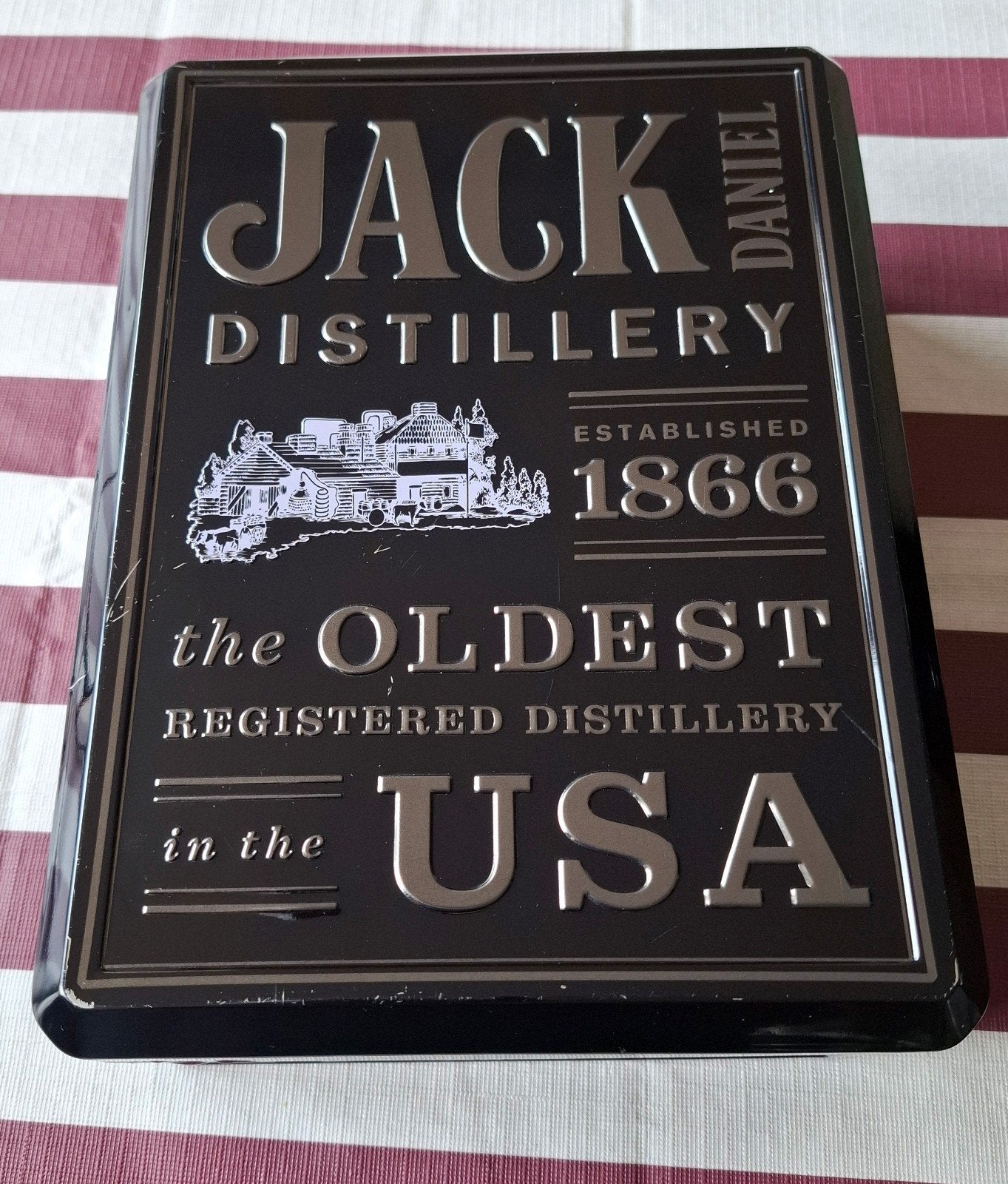 Jack Daniel's Whiskey Blikken Doos - Collectors Item, Ophalen of Verzenden, Zo goed als nieuw, Verpakking