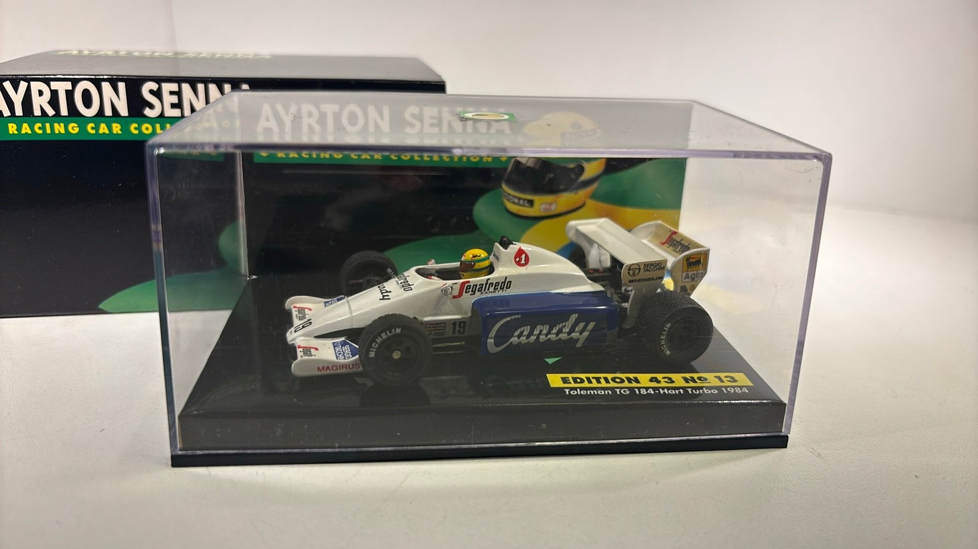 F1 toleman tg 184 hart turbo ayrton senna 1984 minichamps, Hobby en Vrije tijd, Modelauto's | 1:43, Auto, Ophalen of Verzenden