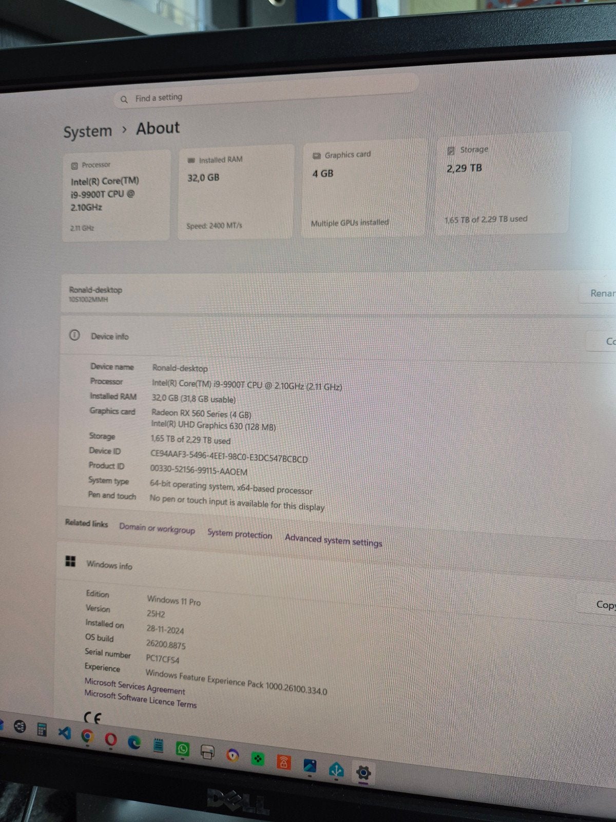 Lenovo ThinkCentre M920x i9-9900T 32GB RAM 2.29TB SSD, Ophalen, 2 tot 3 Ghz, 32 GB, Intel Core i9-9900T