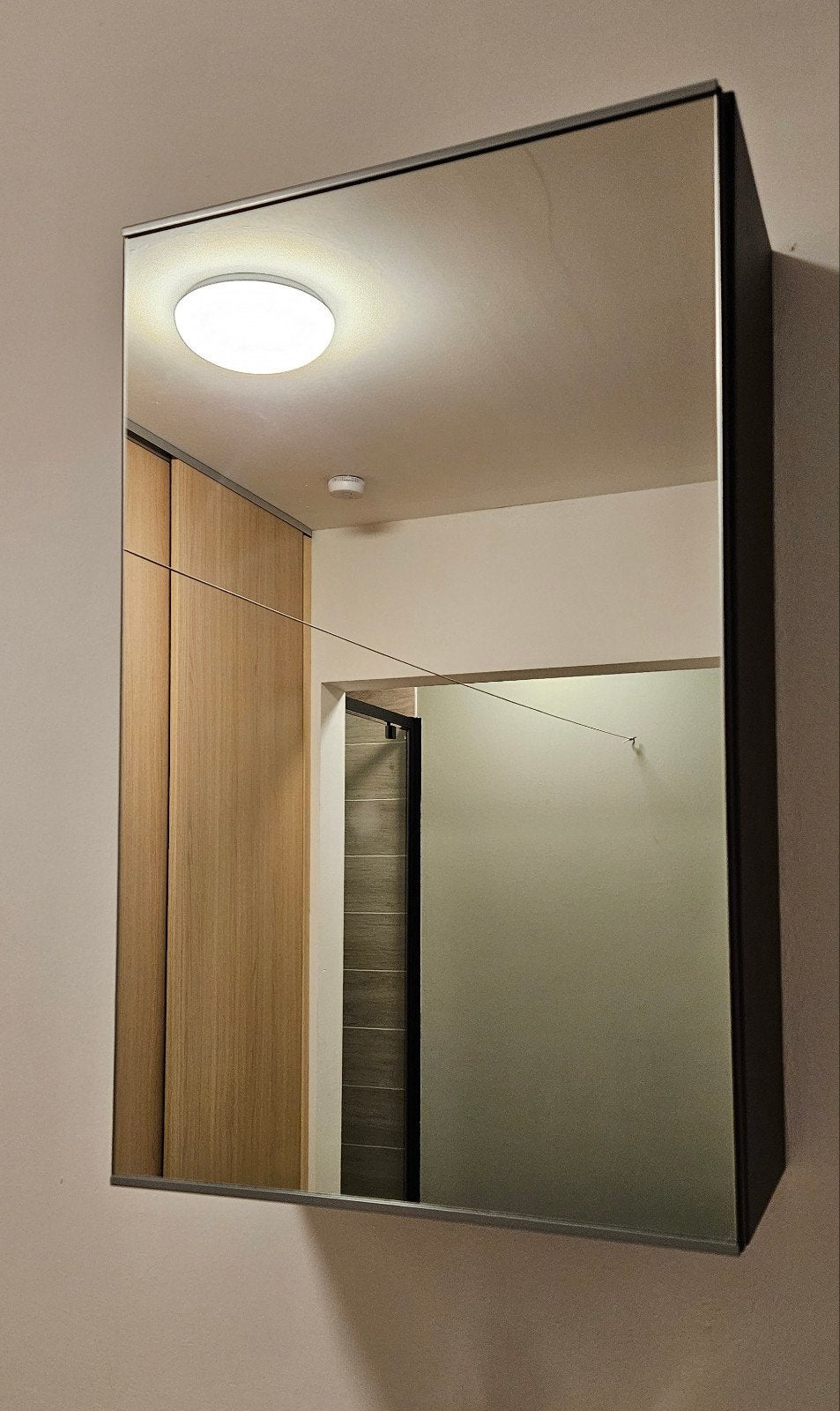 IKEA Lillången spiegelkast zwartbruin, Ophalen, Minder dan 50 cm, Spiegelkast, Zo goed als nieuw