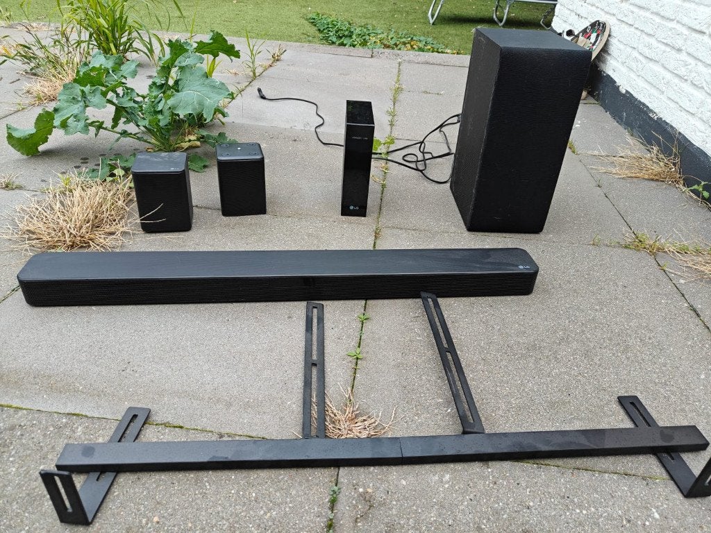 Stereo set met soundbar voor TV en muziek, Ophalen, Gebruikt, Speakers, Overige merken